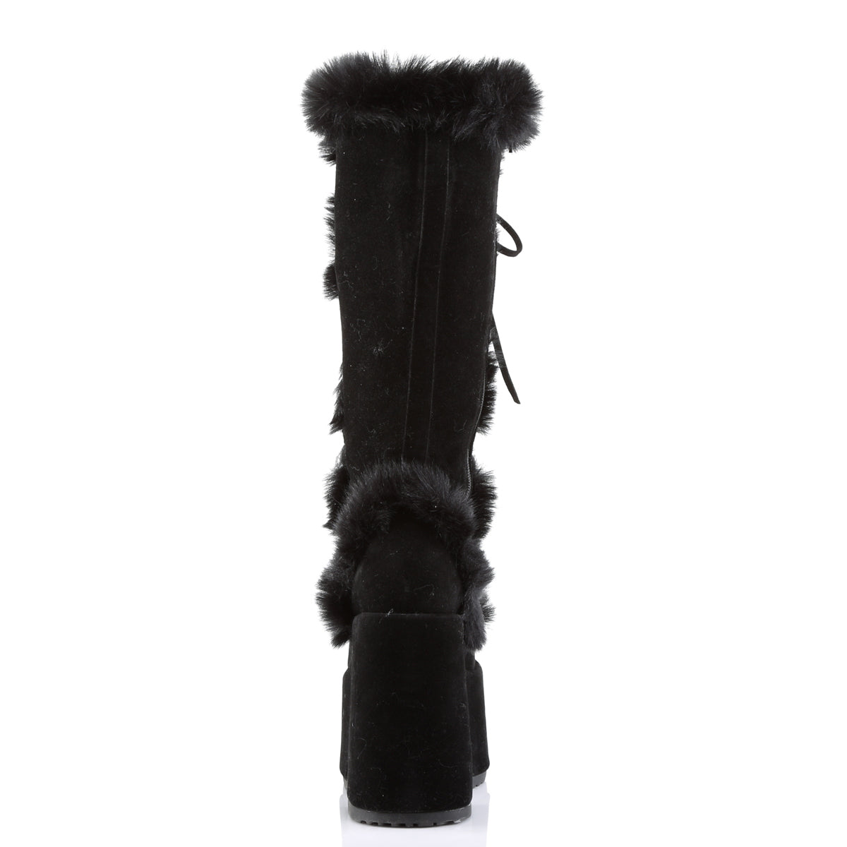 Demonia Cult Signature | "Camel-311" Boots - Black Vegan Suede