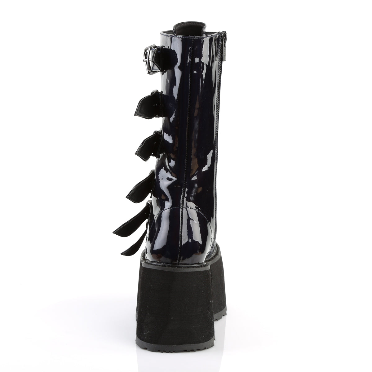 Demonia Cult Quality | "Damned-225" Boots - Black Hologram Vegan Leather
