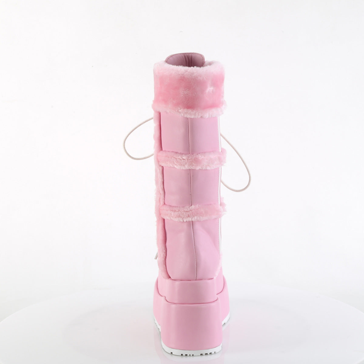 Demonia Cult Essential | "Bear-202" Boots - Baby Pink Vegan Leather