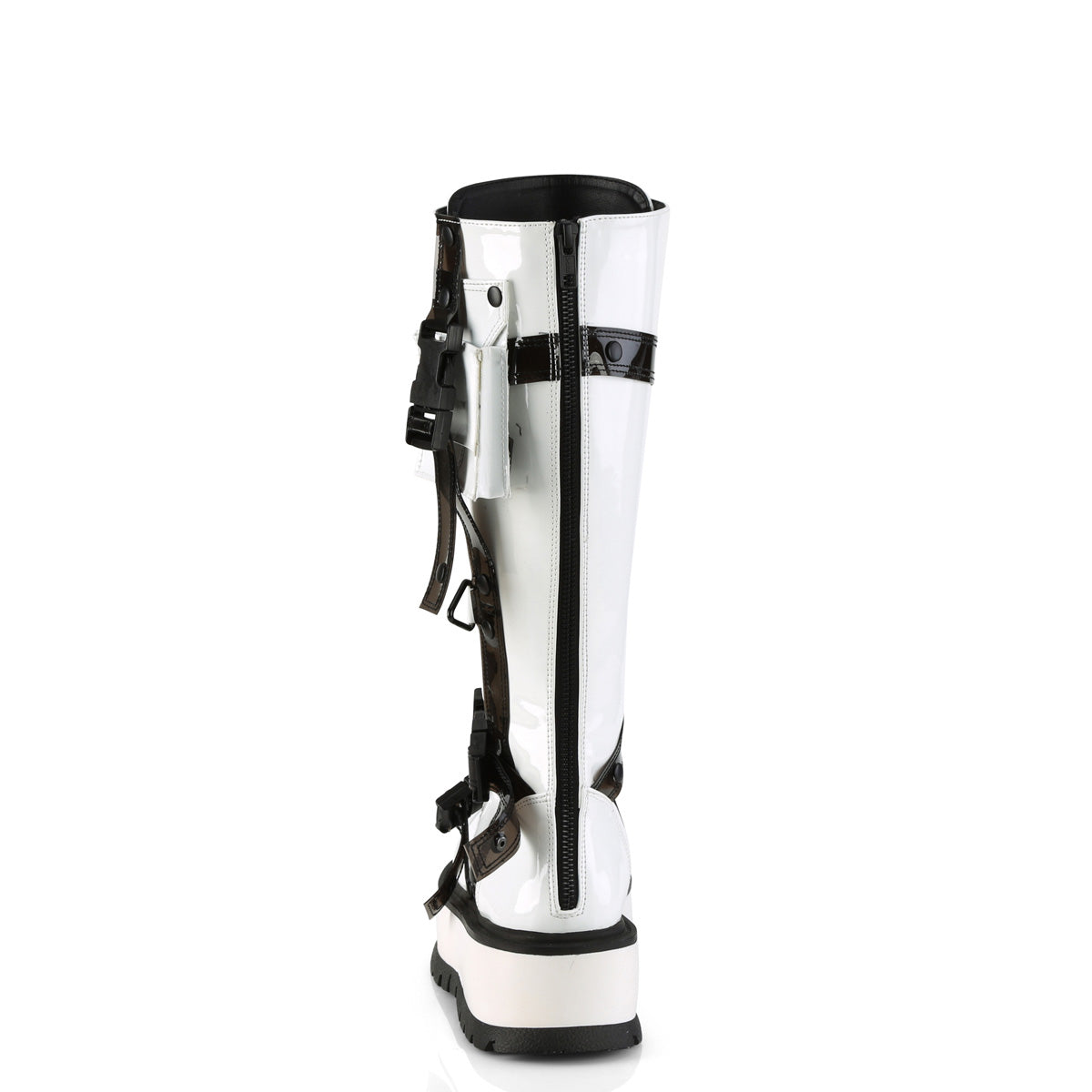 Demonia Cult Classic | "Slacker-260" Boots - White Patent