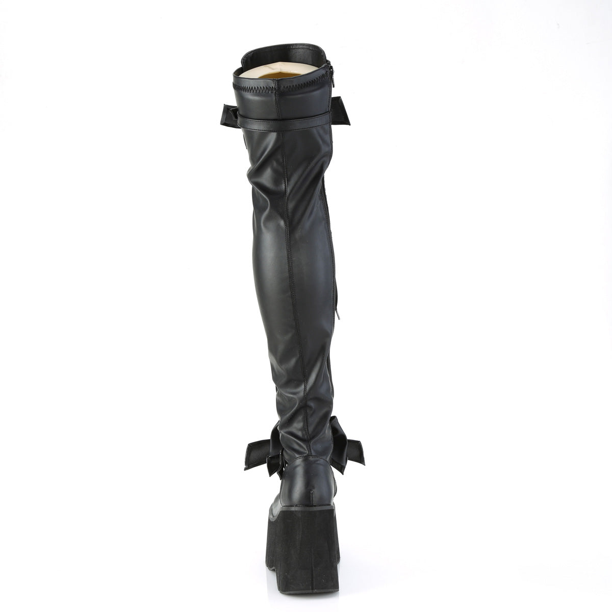 Demonia Cult Essential | "Kera-303" Boots - Black Stretch Vegan Leather
