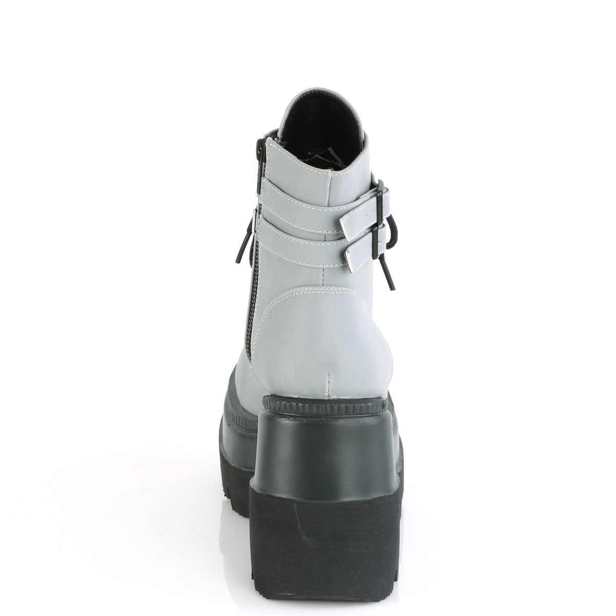 Demonia Cult Signature | "Shaker-52" Boots - Gray Reflective