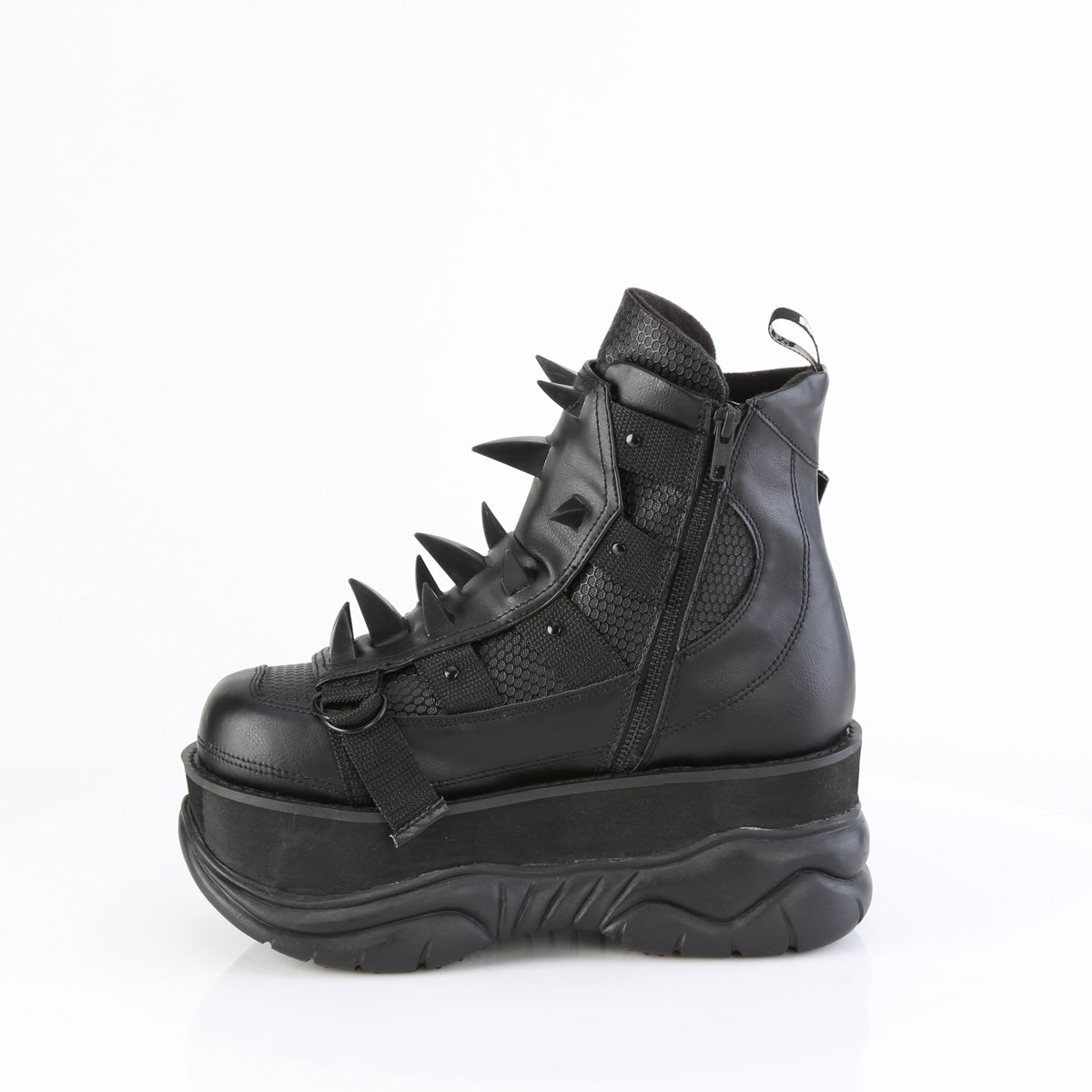 Demonia Cult Signature | "Neptune-68" Boots - Black Vegan Leather