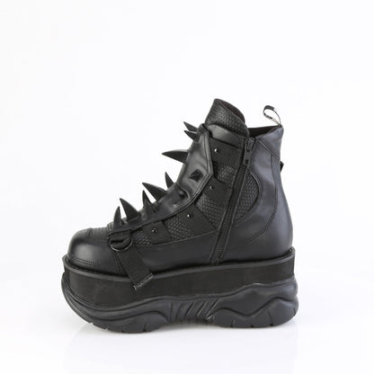 Demonia Cult Signature | "Neptune-68" Boots - Black Vegan Leather