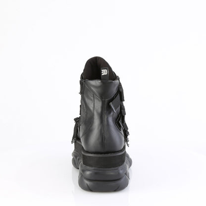 Demonia Cult Signature | "Neptune-68" Boots - Black Vegan Leather