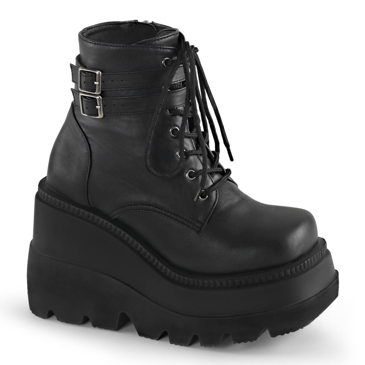 Demonia Cult Classic | "Shaker-52" Boots - Black Vegan Leather
