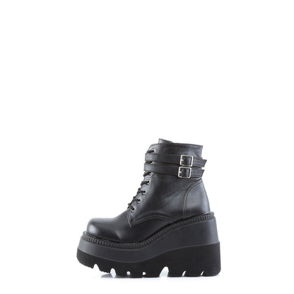 Demonia Cult Classic | "Shaker-52" Boots - Black Vegan Leather