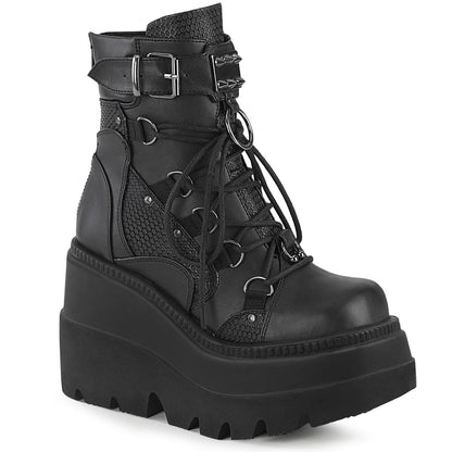 Demonia Cult Essential | "Shaker-60" Boots - Black Vegan Leather