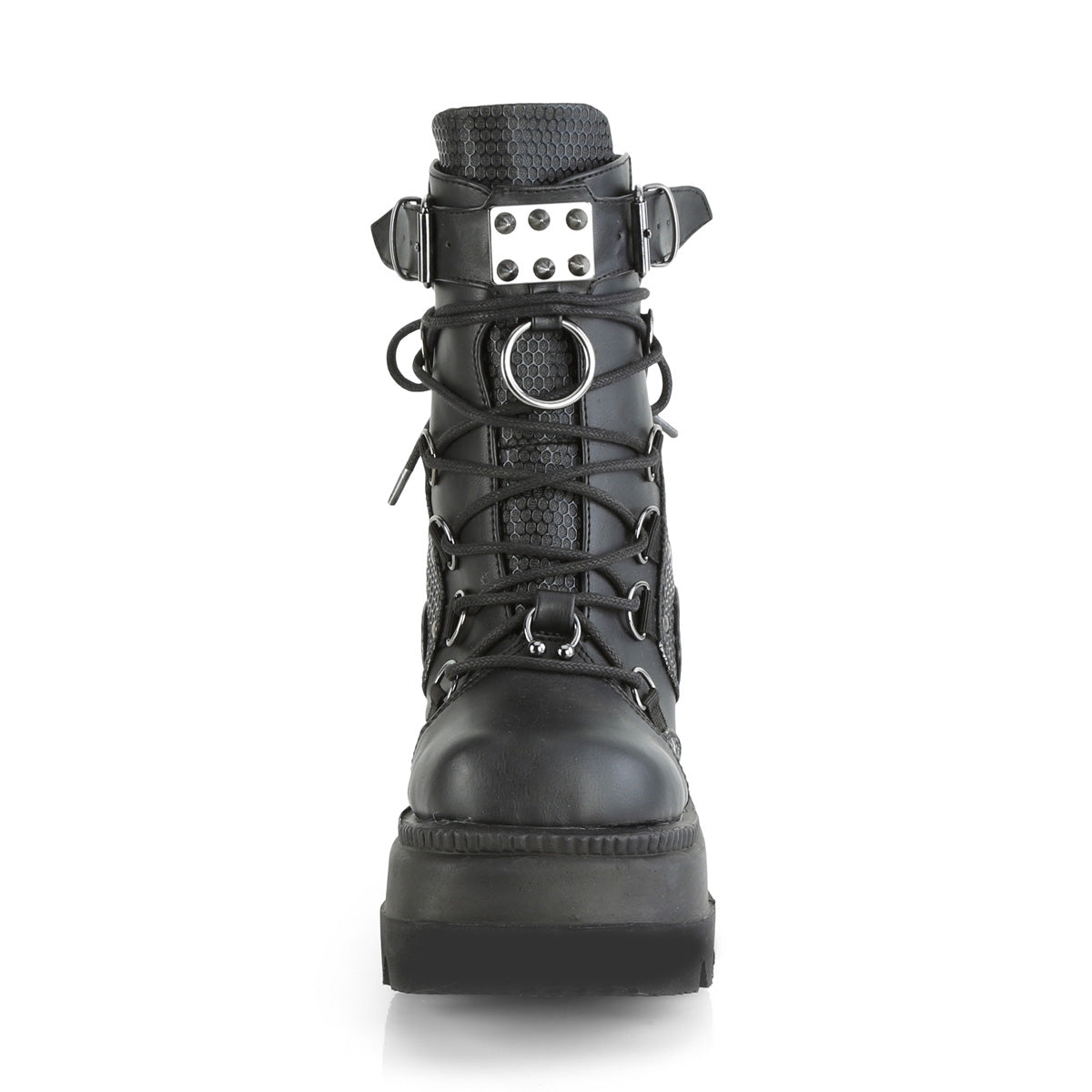 Demonia Cult Essential | "Shaker-60" Boots - Black Vegan Leather