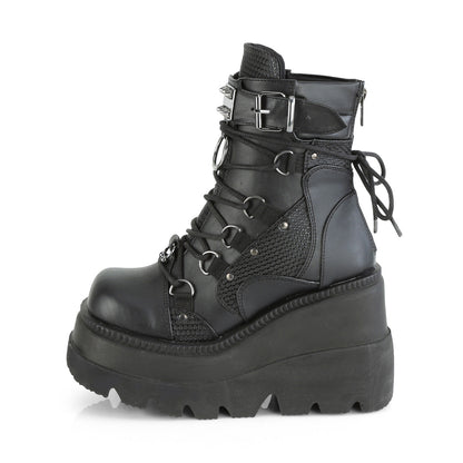 Demonia Cult Essential | "Shaker-60" Boots - Black Vegan Leather