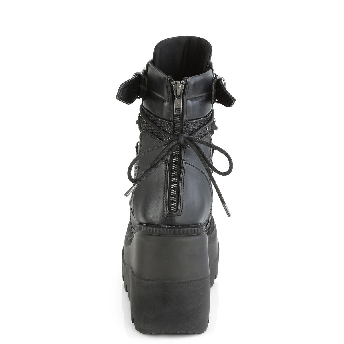 Demonia Cult Essential | "Shaker-60" Boots - Black Vegan Leather