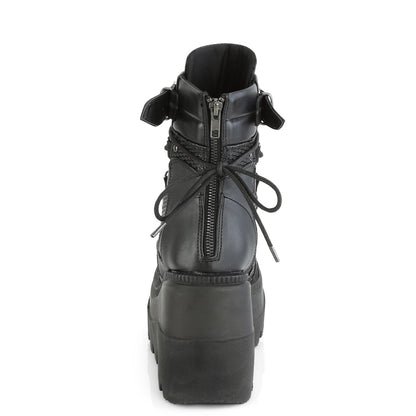 Demonia Cult Essential | "Shaker-60" Boots - Black Vegan Leather