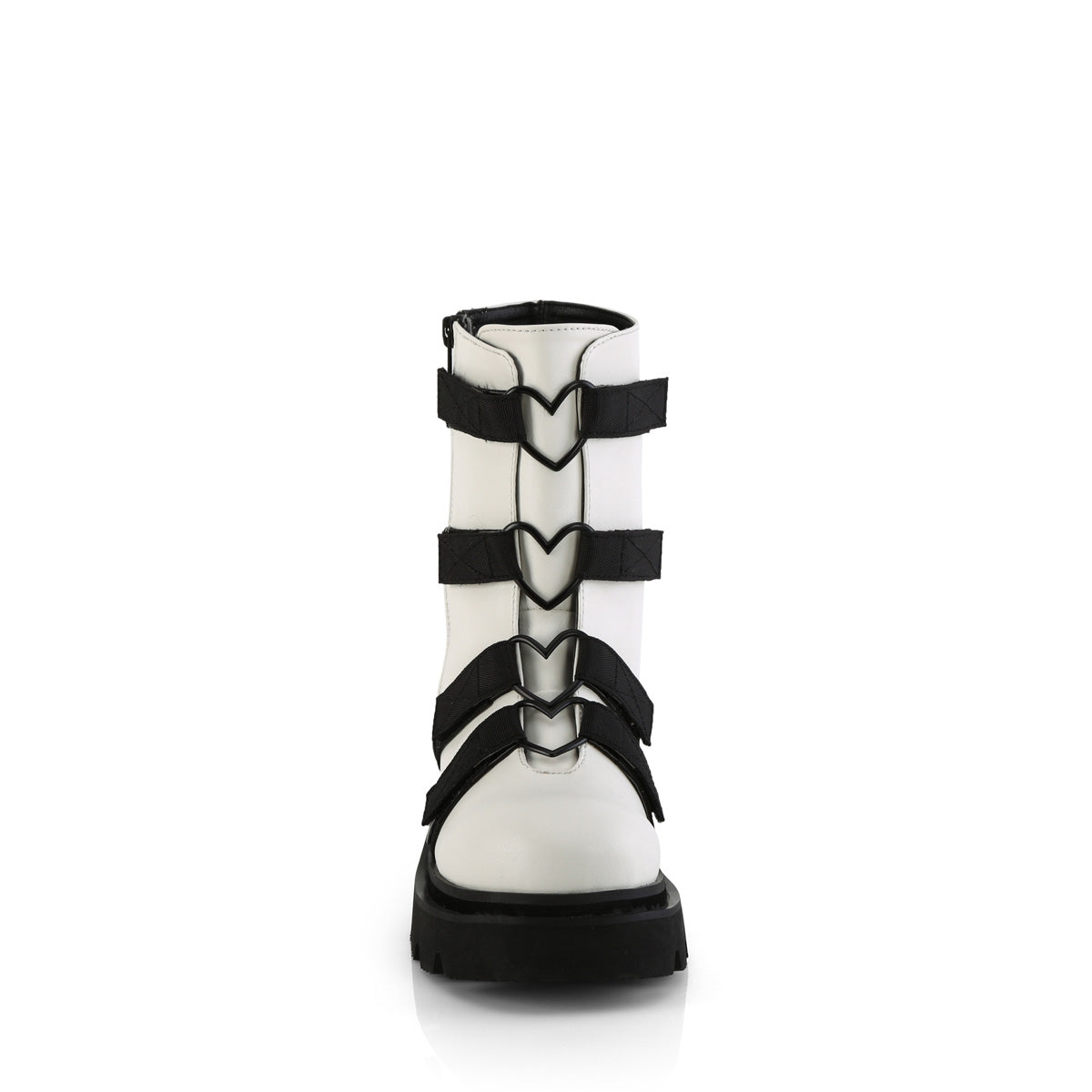 Demonia Cult Exclusive | "Renegade-50" Boots - White Vegan Leather-Nylon