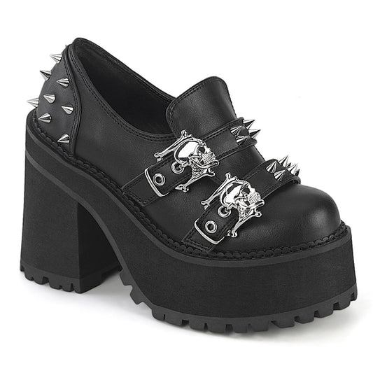Demonia Cult Classic | "Assault-38" Boots - Black Vegan Leather