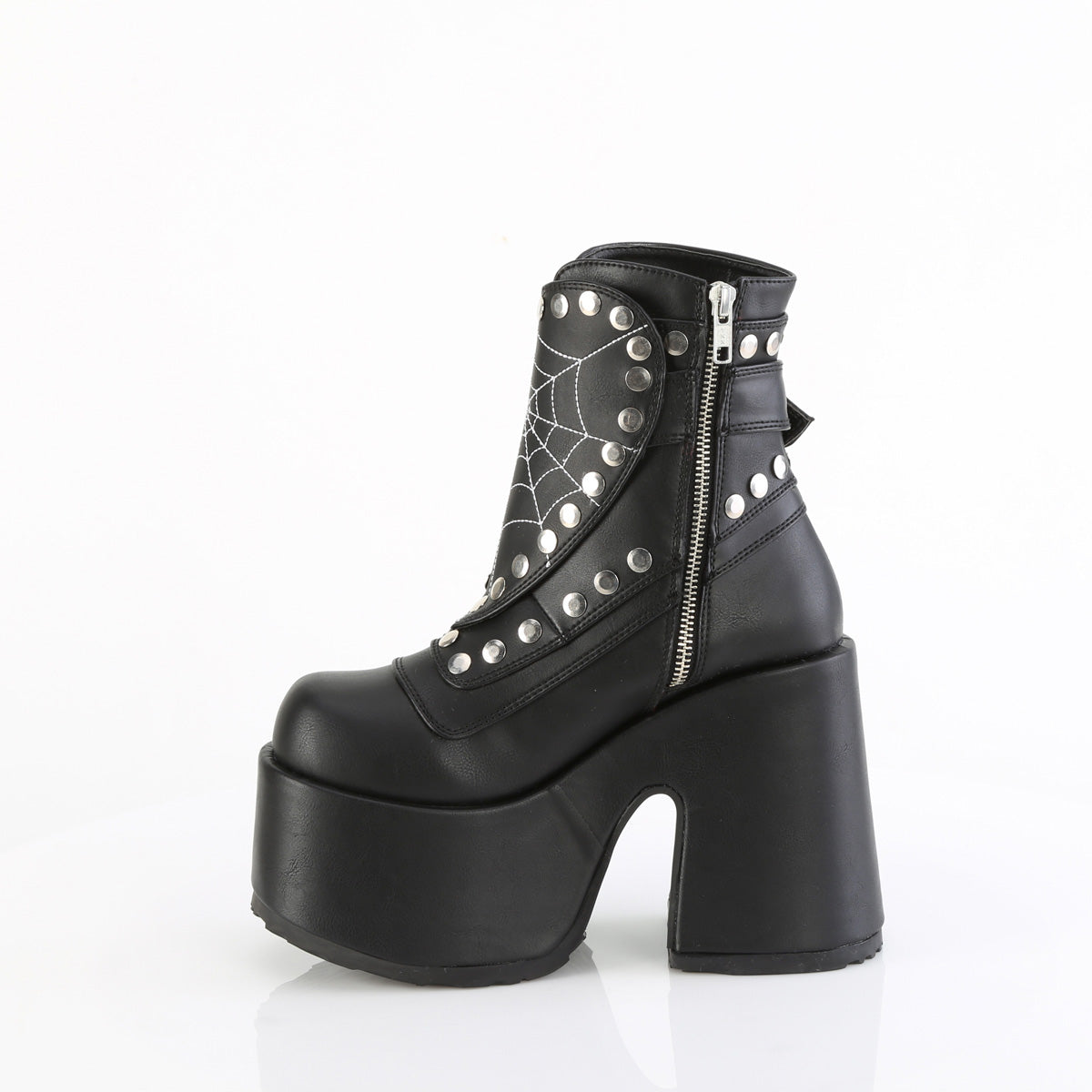 Demonia Cult Value | "Camel-70" Boots - Black Vegan Leather