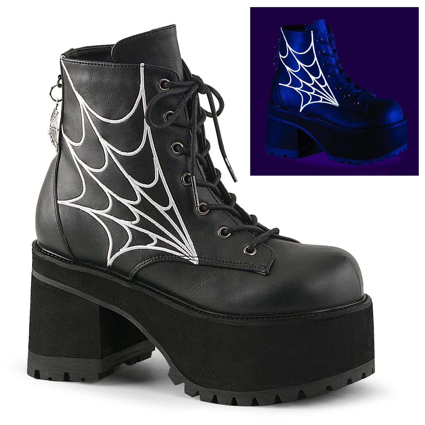 Demonia Cult Great Value | "Ranger-105" Boots - Black Vegan Leather