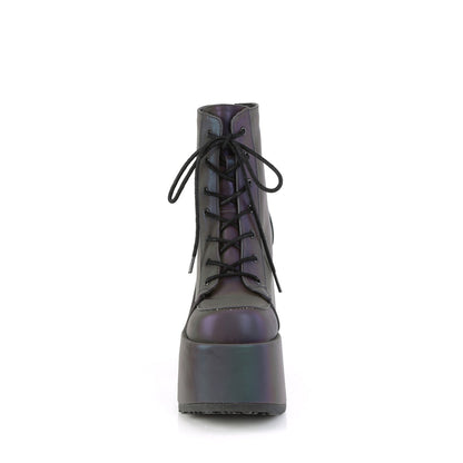 Demonia Cult Signature | "Camel-203" Boots - Green Multi Reflective