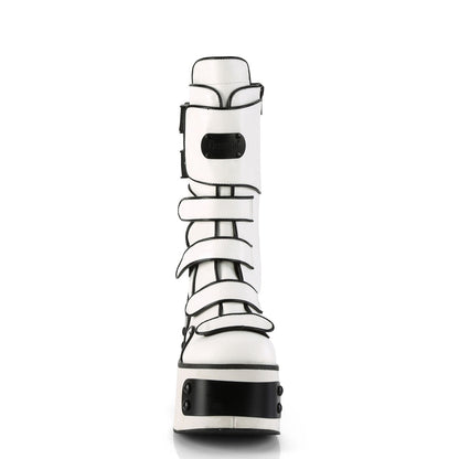 Demonia Cult Everyday | "Kera-108" Boots - White Vegan Leather