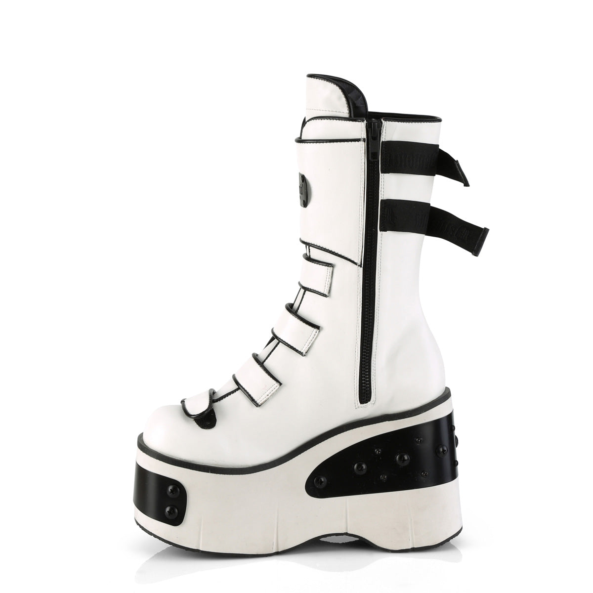 Demonia Cult Everyday | "Kera-108" Boots - White Vegan Leather
