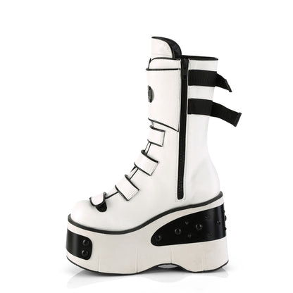 Demonia Cult Everyday | "Kera-108" Boots - White Vegan Leather