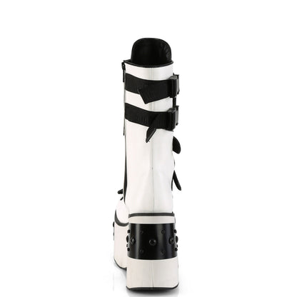 Demonia Cult Everyday | "Kera-108" Boots - White Vegan Leather