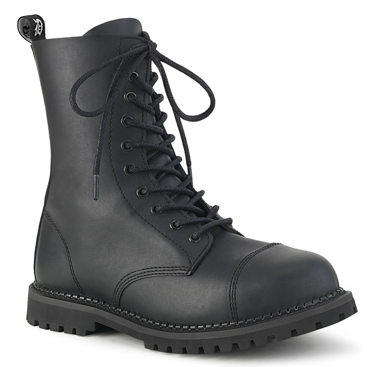Demonia Cult Value | "Riot-10" Boots - Black Vegan Leather