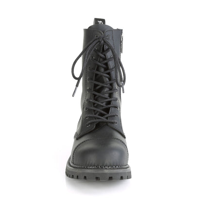 Demonia Cult Value | "Riot-10" Boots - Black Vegan Leather
