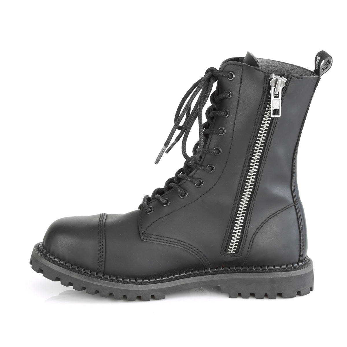 Demonia Cult Value | "Riot-10" Boots - Black Vegan Leather