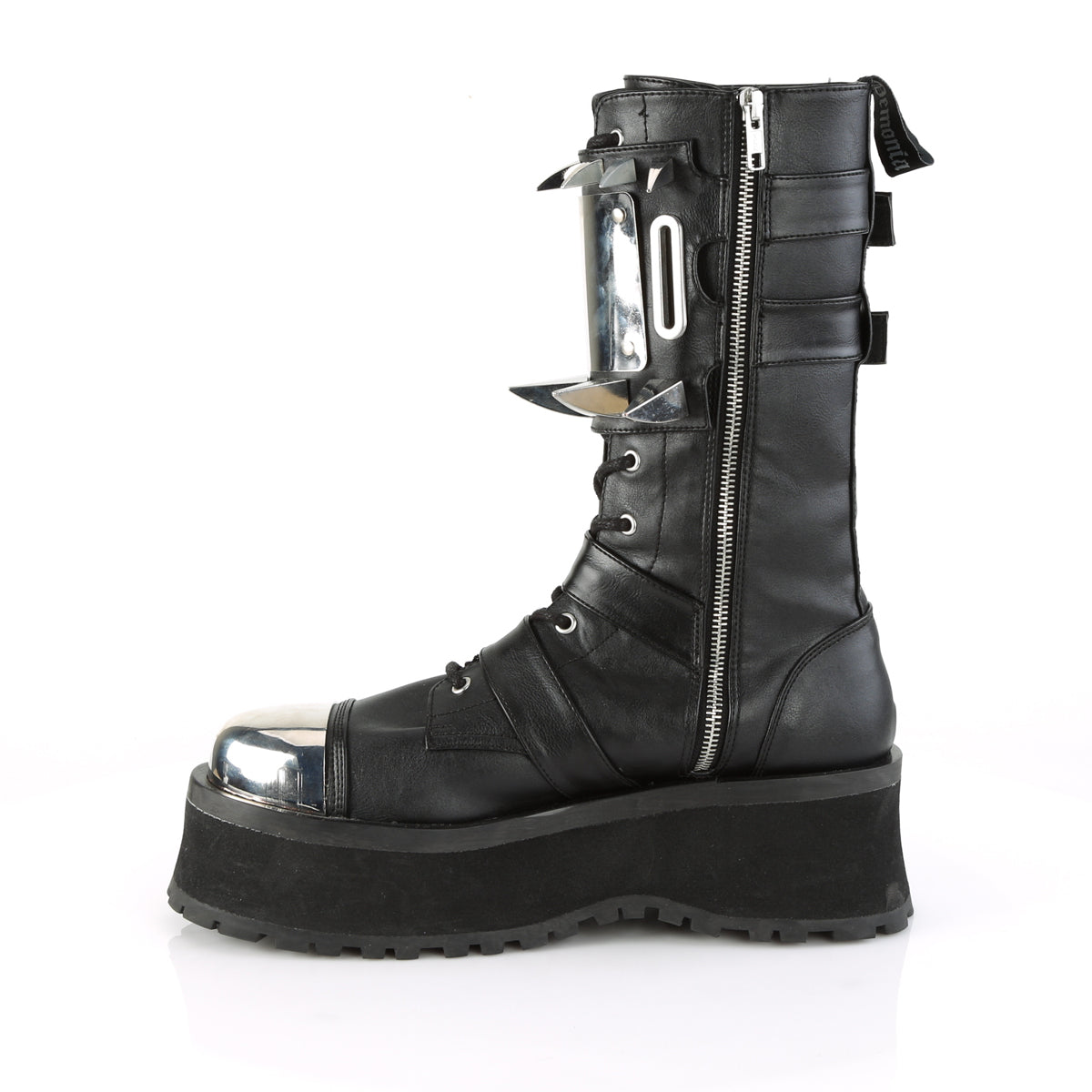 Demonia Cult Latest | "Gravedigger-250" Boots - Black Vegan Leather