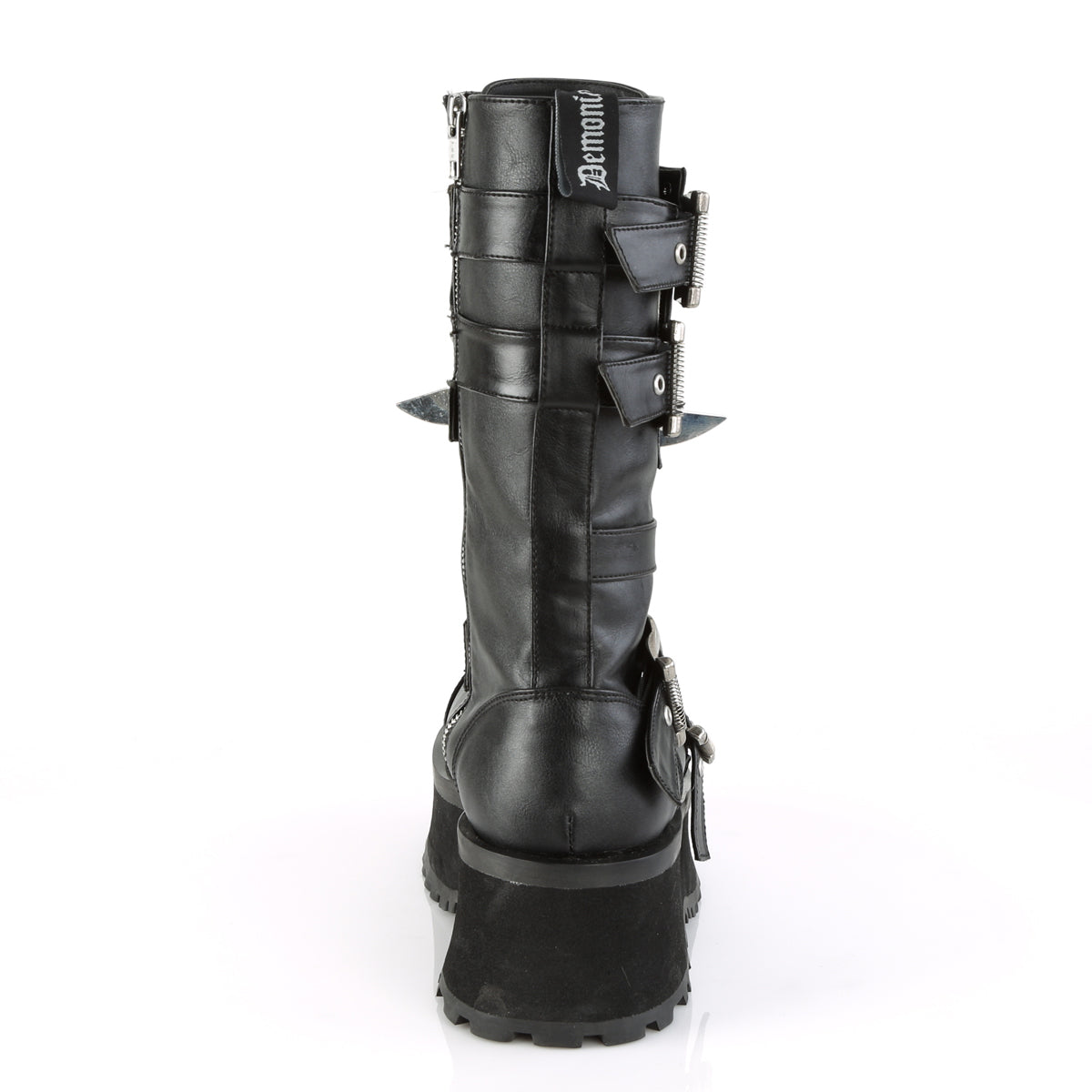 Demonia Cult Latest | "Gravedigger-250" Boots - Black Vegan Leather
