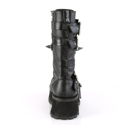 Demonia Cult Latest | "Gravedigger-250" Boots - Black Vegan Leather