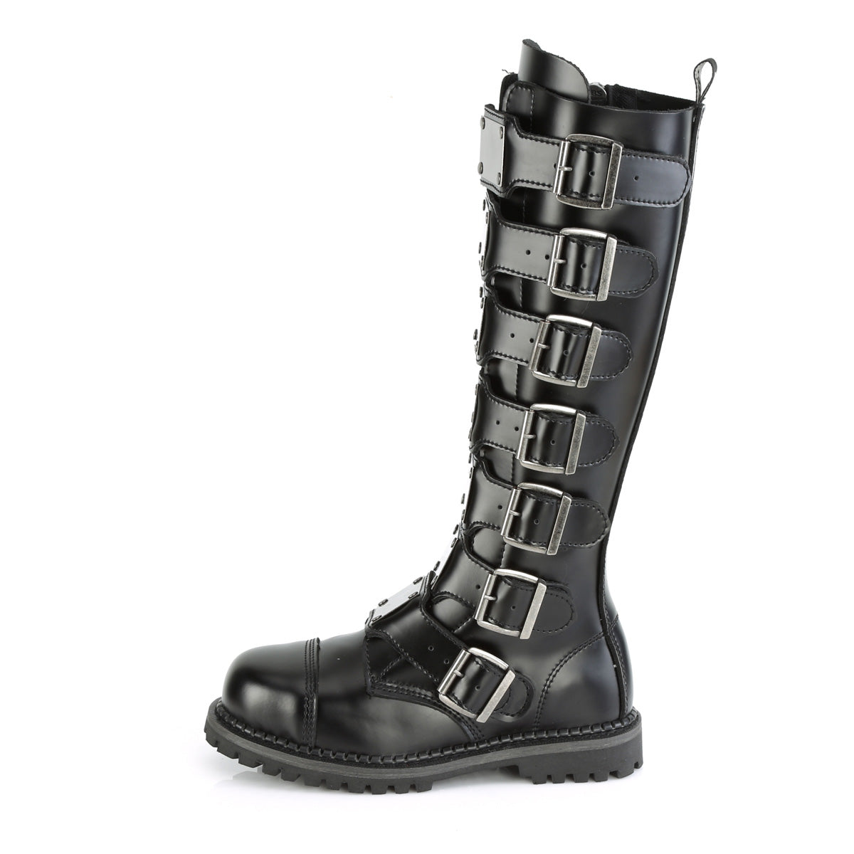 Demonia Cult Exclusive | "Riot-21MP" Boots - Black Leather