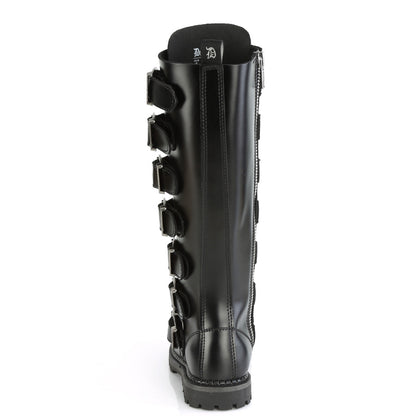 Demonia Cult Exclusive | "Riot-21MP" Boots - Black Leather