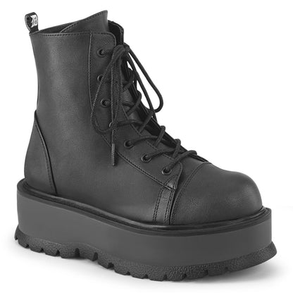 Demonia Cult Signature | "Slacker-55" Boots - Black Vegan Leather