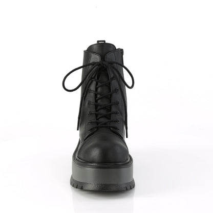 Demonia Cult Signature | "Slacker-55" Boots - Black Vegan Leather