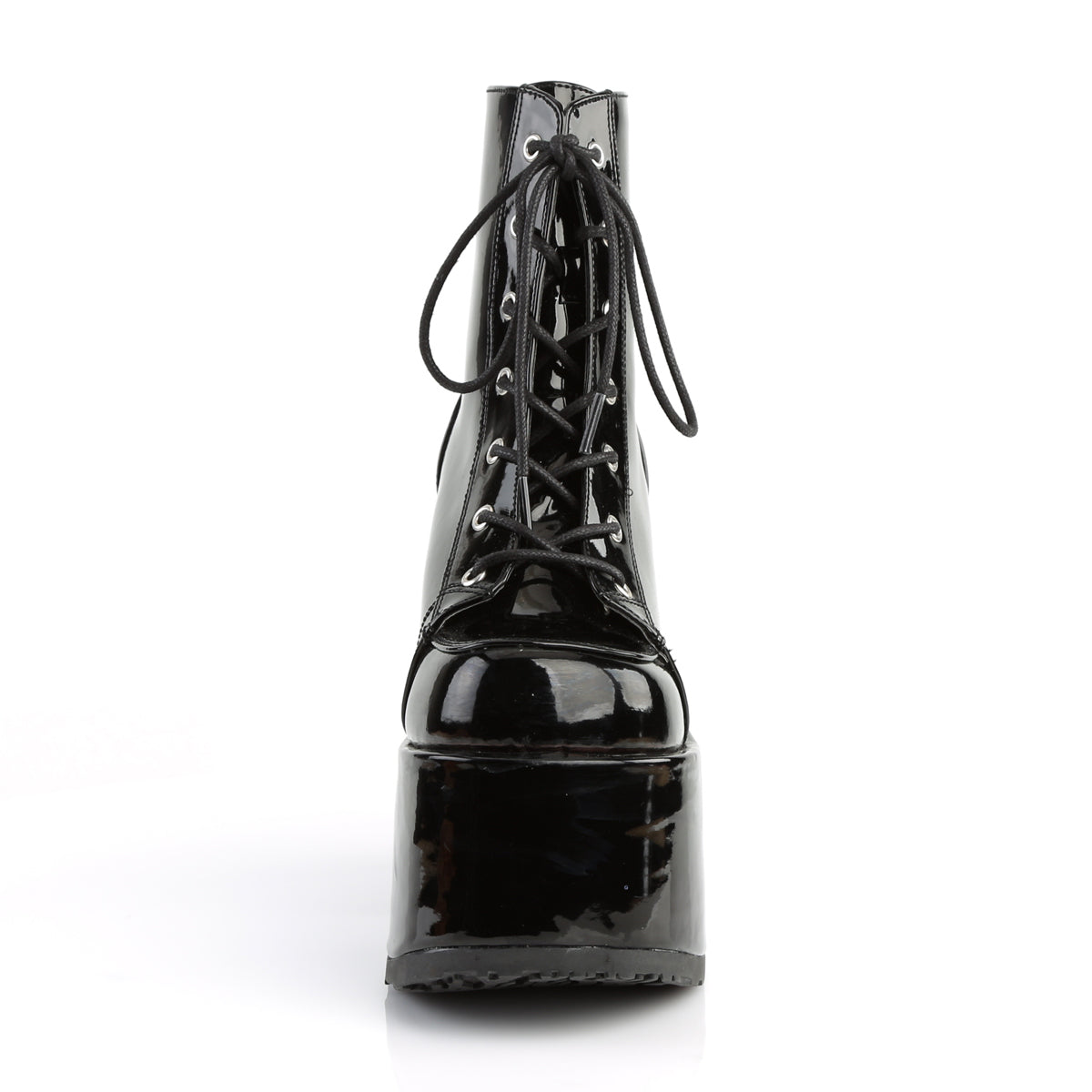 Demonia Cult Great Value | "Camel-203" Boots - Black Patent