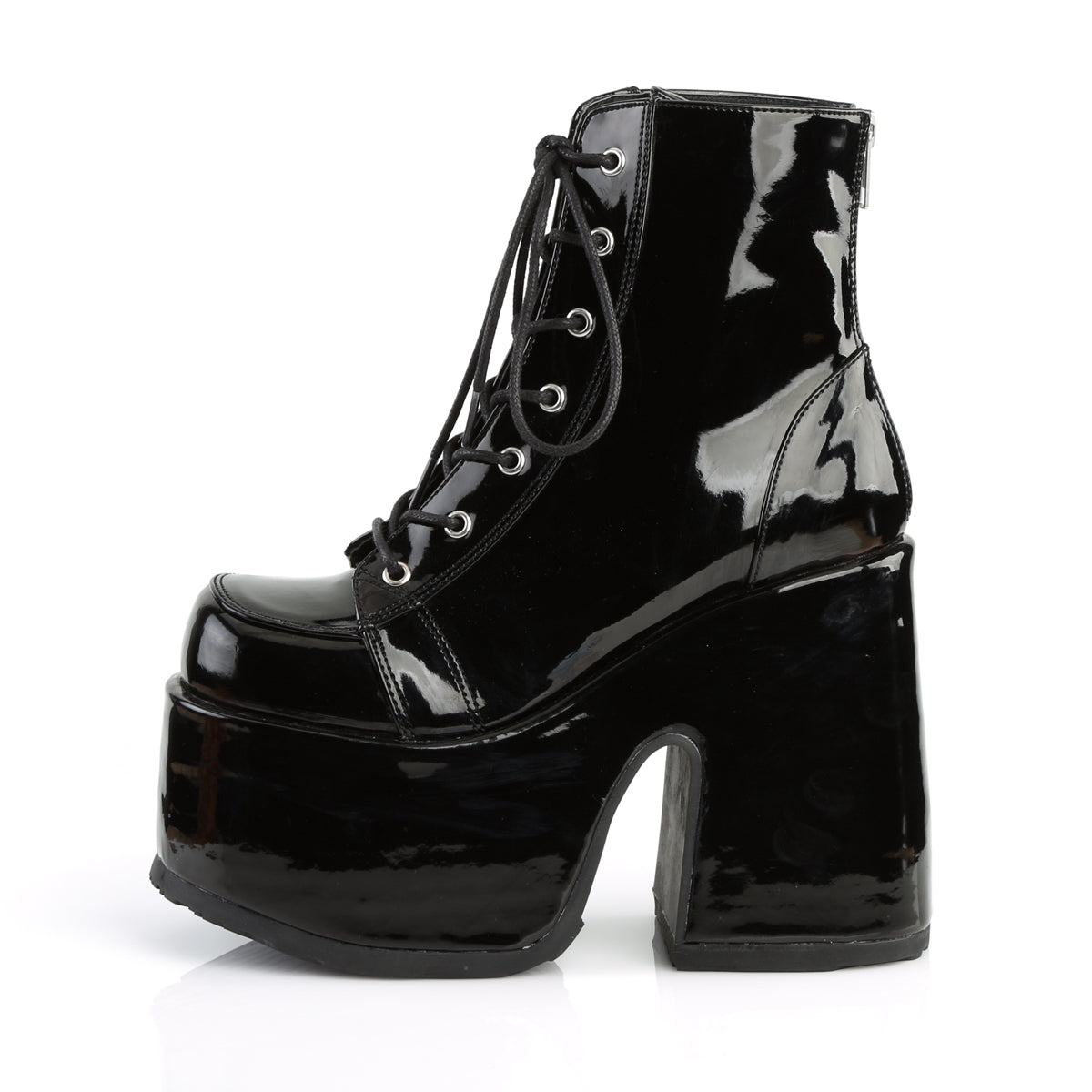 Demonia Cult Great Value | "Camel-203" Boots - Black Patent