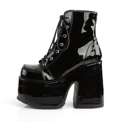 Demonia Cult Great Value | "Camel-203" Boots - Black Patent