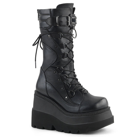 Demonia Cult Exclusive | "Shaker-70" Boots - Black Vegan Leather