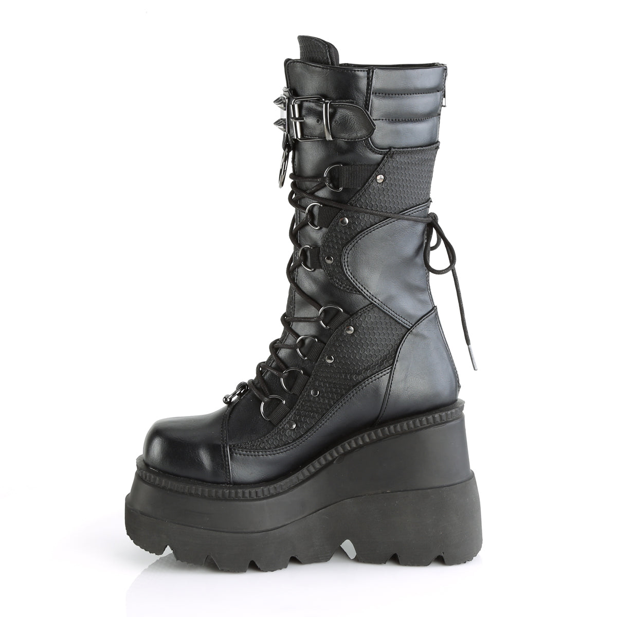 Demonia Cult Exclusive | "Shaker-70" Boots - Black Vegan Leather