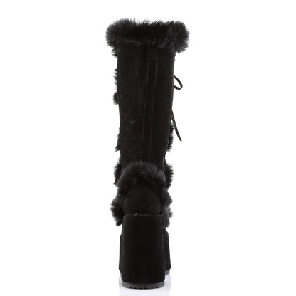 Demonia Cult Signature | "Camel-311" Boots - Black Vegan Suede