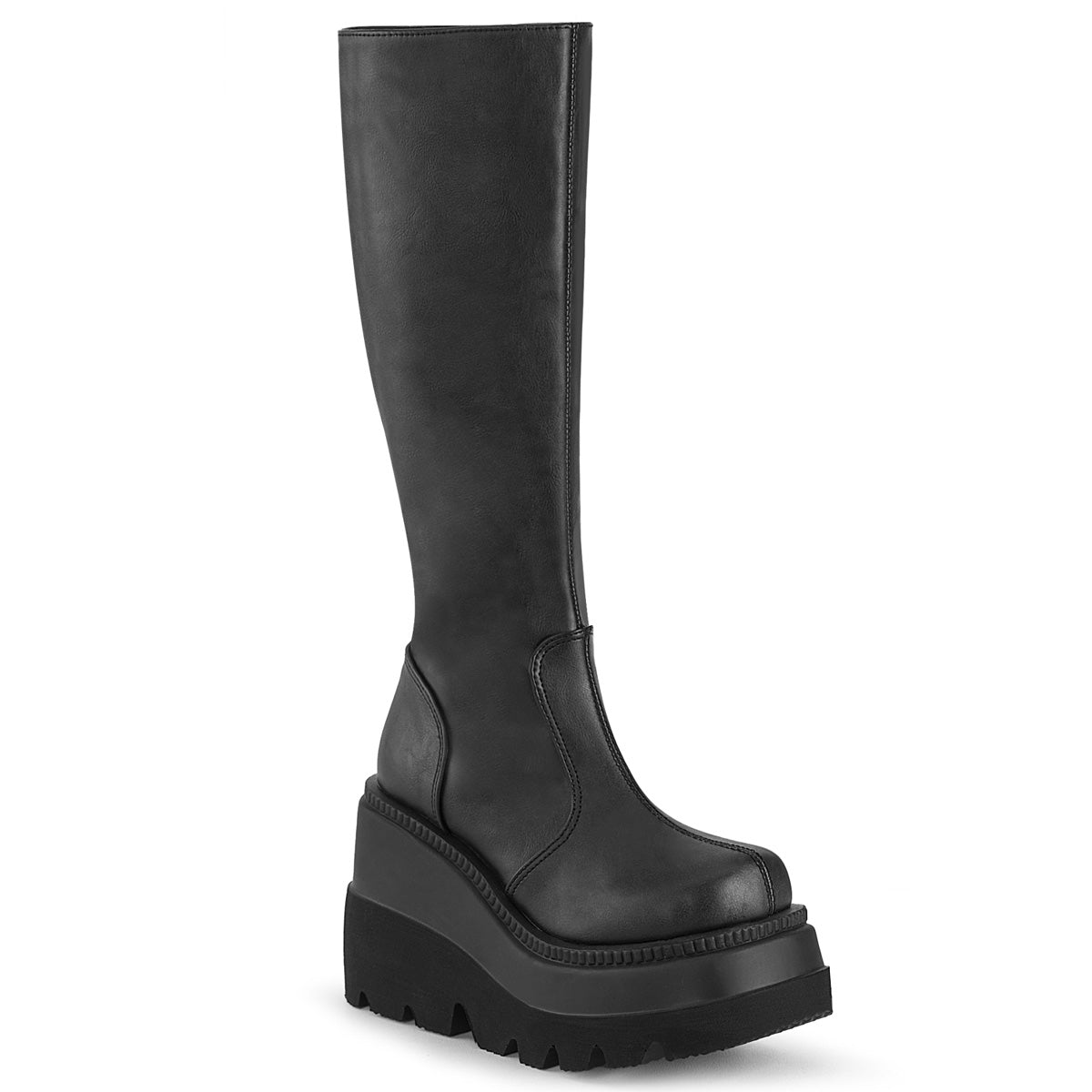 Demonia Cult Classic | "Shaker-100" Boots - Black Vegan Leather