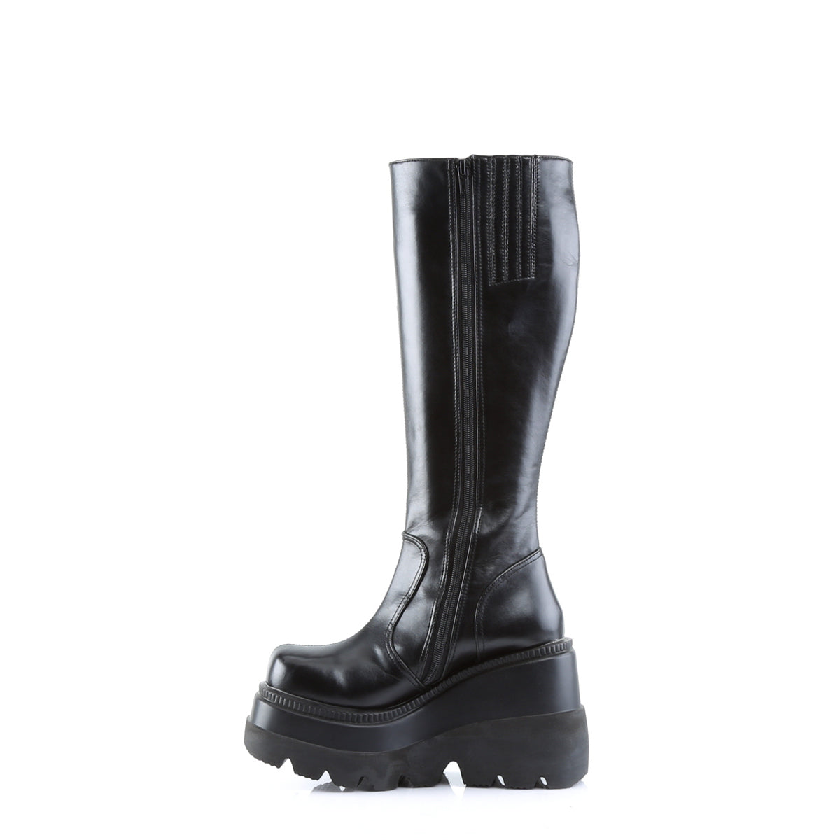 Demonia Cult Classic | "Shaker-100" Boots - Black Vegan Leather