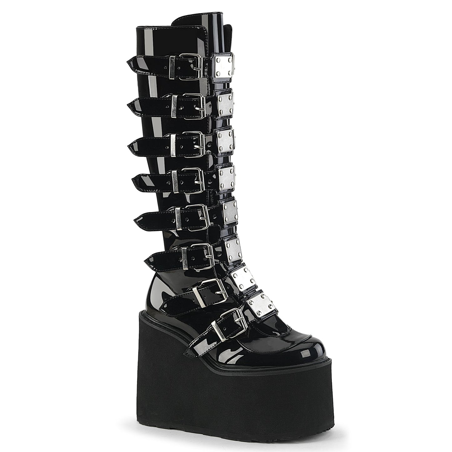 Demonia Cult Essential | "Swing-815" Boots - Black Patent