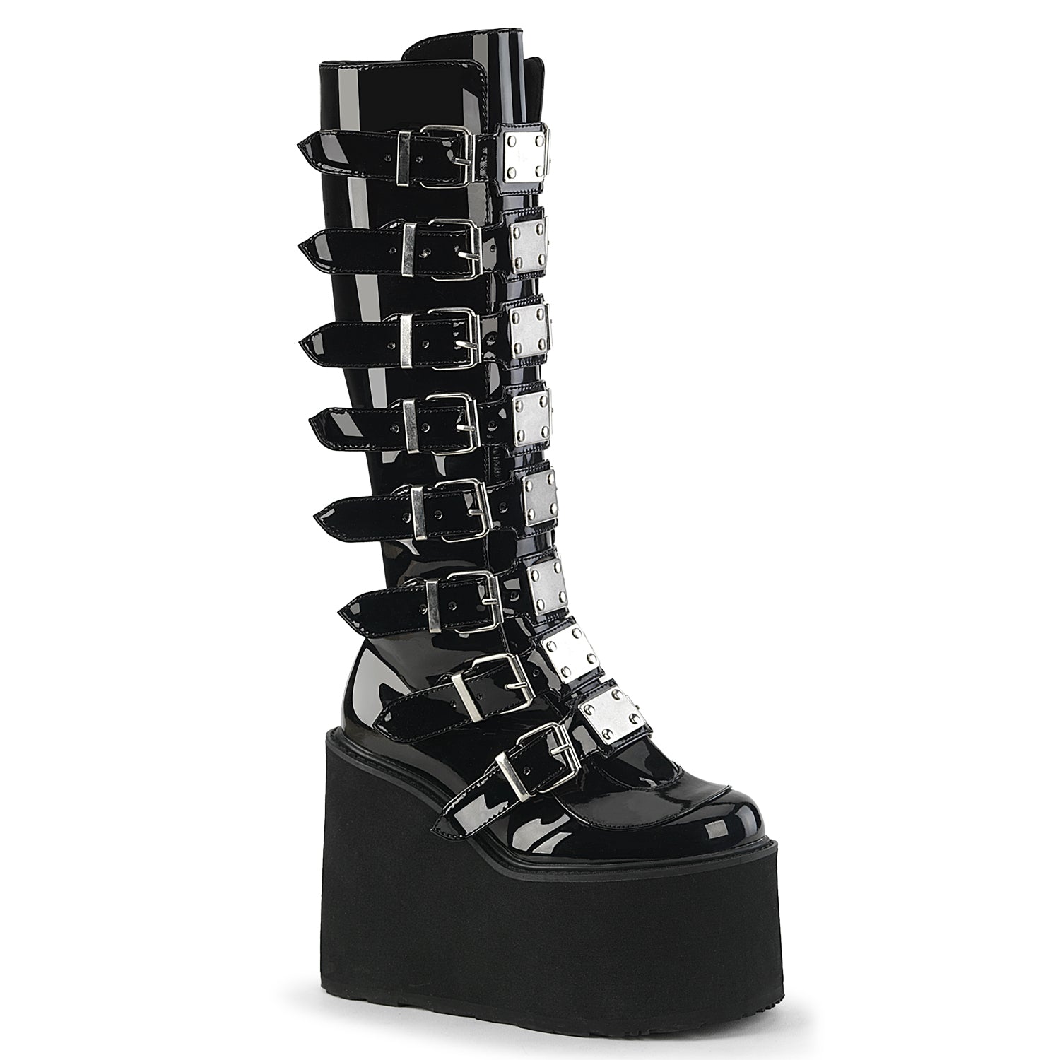 Demonia Cult Essential | "Swing-815" Boots - Black Patent