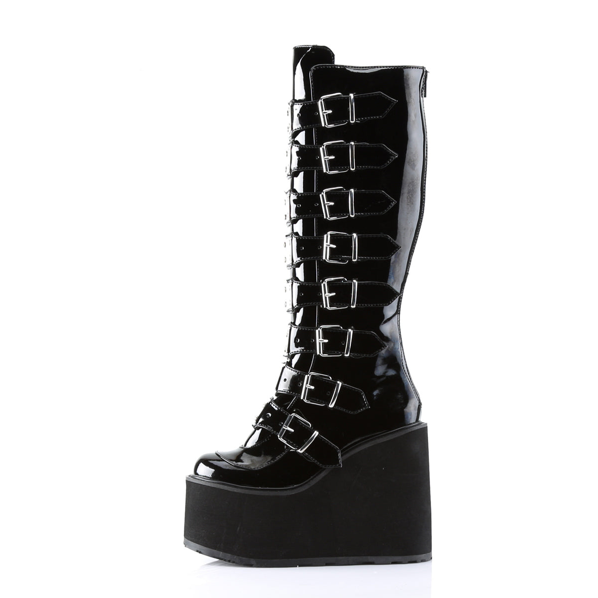 Demonia Cult Essential | "Swing-815" Boots - Black Patent