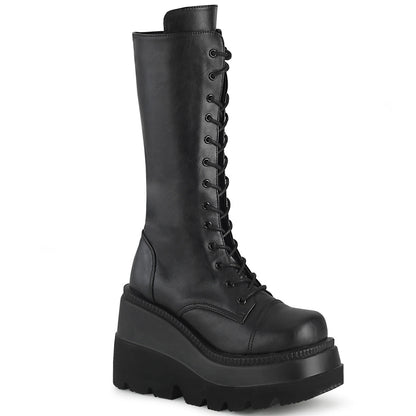 Demonia Cult Value | "Shaker-72" Boots - Black Vegan Leather