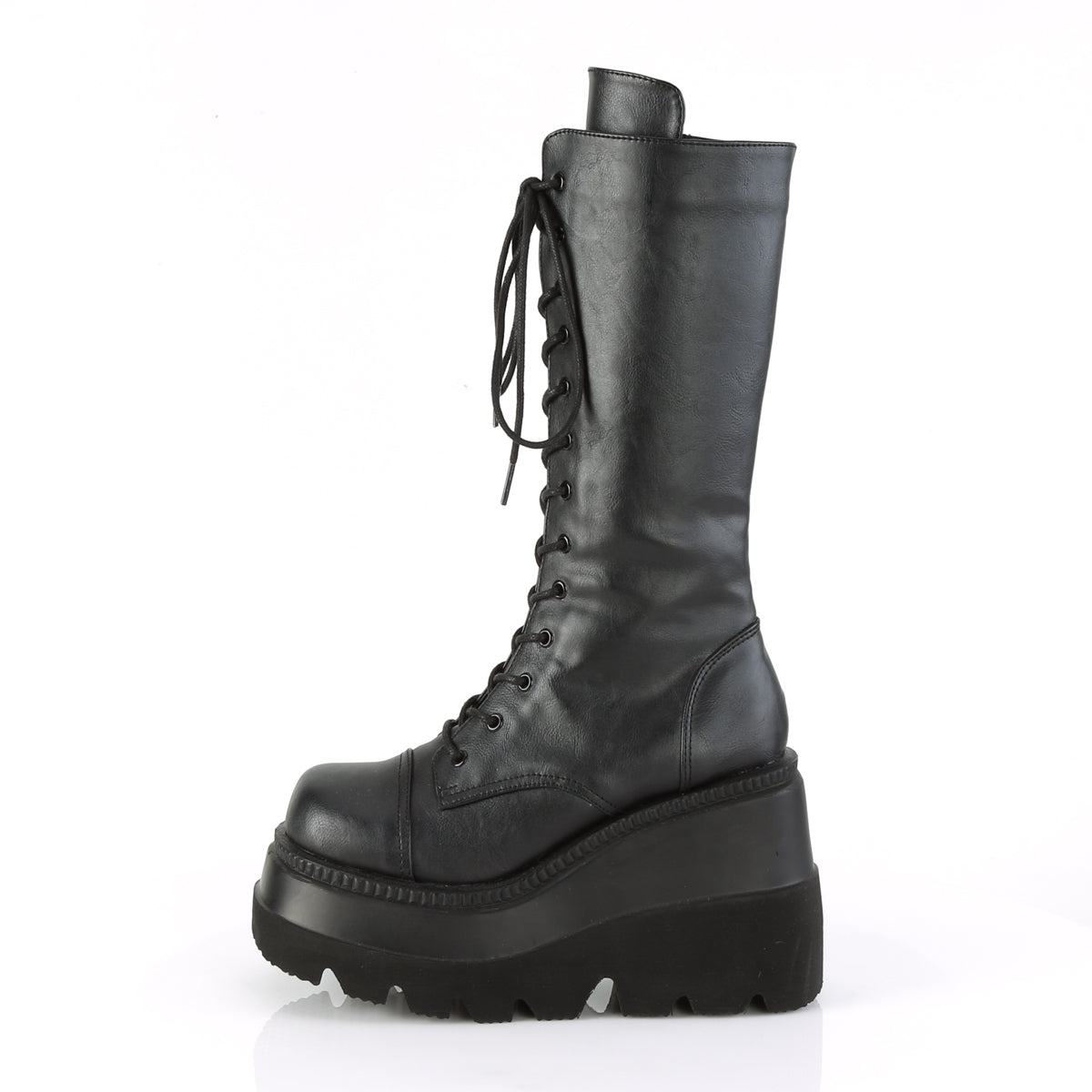 Demonia Cult Value | "Shaker-72" Boots - Black Vegan Leather