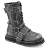 Black-Silver Rub-Off Vegan Leather
