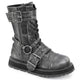 Black-Silver Rub-Off Vegan Leather